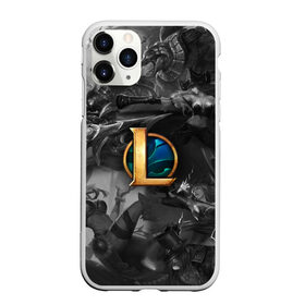 Чехол для iPhone 11 Pro матовый с принтом League of Legends Black&White в Новосибирске, Силикон |  | blackandwhite | leagueoflegends | катарина | логотип | фортуна