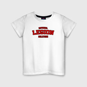 Детская футболка хлопок с принтом Imperial Legion - Skyrim в Новосибирске, 100% хлопок | круглый вырез горловины, полуприлегающий силуэт, длина до линии бедер | skyrim | solitude | tes | varsity | видеоигры | империя | легион | скайрим | солитьюд | тамриэль