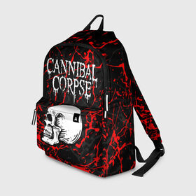 Рюкзак 3D с принтом CANNIBAL CORPSE в Новосибирске, 100% полиэстер | лямки с регулируемой длиной, сверху петелька, чтобы рюкзак можно было повесить на вешалку. Основное отделение закрывается на молнию, как и внешний карман. Внутри два дополнительных кармана, один из которых закрывается на молнию. По бокам два дополнительных кармашка | cannibal corpse | evisceration plague | hammer smashed face. | violence unimagined | дэт метал | музыка | рок | труп каннибала