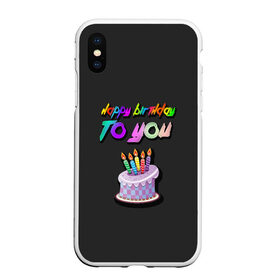 Чехол для iPhone XS Max матовый с принтом Happy Birthday To You 2021 в Новосибирске, Силикон | Область печати: задняя сторона чехла, без боковых панелей | happy birthday | happy birthday to you | с днем рождения | с днем рождения тебя.