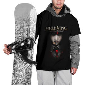 Накидка на куртку 3D с принтом Хелсинг в Новосибирске, 100% полиэстер |  | Тематика изображения на принте: алукард | аниме | вампир | крест | кровь | манга | хеллсинг | хелсинг