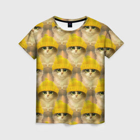 Женская футболка 3D с принтом Котята в Новосибирске, 100% полиэфир ( синтетическое хлопкоподобное полотно) | прямой крой, круглый вырез горловины, длина до линии бедер | глаза | кашак | космос | кот | кота | коте | котейка | котейки | котёнок | котик | котики | коты | котэ | котя | котяра | котята | котятки | кошак | кошка | кэт | лев | леопольд | матроскин | от | пума | рысь