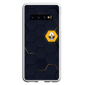 Чехол для Samsung Galaxy S10 с принтом Renault в Новосибирске, Силикон | Область печати: задняя сторона чехла, без боковых панелей | 3d | 3д | for | life | renault | reno | броня | плиты | рено