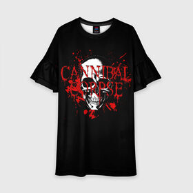 Детское платье 3D с принтом Cannibal Corpse в Новосибирске, 100% полиэстер | прямой силуэт, чуть расширенный к низу. Круглая горловина, на рукавах — воланы | cannibal | cannibal corpse | corpse | trash | алекс уэбстер | брутальный дэт метал | джордж фишер | дэт метал | дэтграйнд | пол мазуркевич | пэт обрайэн | роб барретт