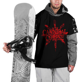 Накидка на куртку 3D с принтом Cannibal Corpse в Новосибирске, 100% полиэстер |  | cannibal | cannibal corpse | corpse | trash | алекс уэбстер | брутальный дэт метал | дэт метал | дэтграйнд | пол мазуркевич