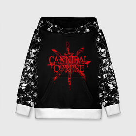 Детская толстовка 3D с принтом Cannibal Corpse в Новосибирске, 100% полиэстер | двухслойный капюшон со шнурком для регулировки, мягкие манжеты на рукавах и по низу толстовки, спереди карман-кенгуру с мягким внутренним слоем | cannibal | cannibal corpse | corpse | trash | алекс уэбстер | брутальный дэт метал | дэт метал | дэтграйнд | пол мазуркевич