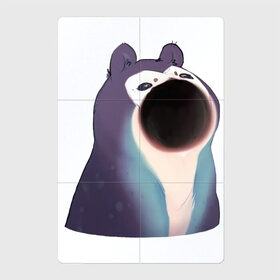 Магнитный плакат 2Х3 с принтом Голодный зверь в Новосибирске, Полимерный материал с магнитным слоем | 6 деталей размером 9*9 см | Тематика изображения на принте: pop cat | арт | бедна | голод | кот | кошка | мем | необычное животное | пасть | птица | рисунок | сова
