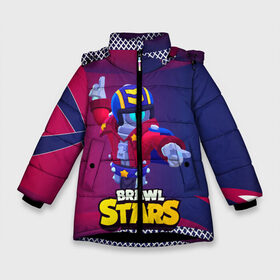 Зимняя куртка для девочек 3D с принтом STU СТУ Brawl Stars в Новосибирске, ткань верха — 100% полиэстер; подклад — 100% полиэстер, утеплитель — 100% полиэстер. | длина ниже бедра, удлиненная спинка, воротник стойка и отстегивающийся капюшон. Есть боковые карманы с листочкой на кнопках, утяжки по низу изделия и внутренний карман на молнии. 

Предусмотрены светоотражающий принт на спинке, радужный светоотражающий элемент на пуллере молнии и на резинке для утяжки. | brawl | brawl stars | brawlstars | brawl_stars | jessie | бравл | бравлер stu | бравлстарс | гонщик | каскадер | сту