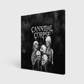 Холст квадратный с принтом Cannibal Corpse в Новосибирске, 100% ПВХ |  | canibal corpse | cannibal corpse | death metal | группы | дэт метал | канибал корпс | метал | рок