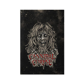 Обложка для паспорта матовая кожа с принтом Cannibal Corpse в Новосибирске, натуральная матовая кожа | размер 19,3 х 13,7 см; прозрачные пластиковые крепления | canibal corpse | cannibal corpse | death metal | группы | дэт метал | канибал корпс | метал | рок