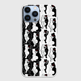 Чехол для iPhone 13 Pro Max с принтом MONOKUMA  МОНОКУМА ПАТТЕРН в Новосибирске,  |  | anime | danganronpa | enoshima | junko | monokuma | аниме | джунко | игра | манга | медведь | монокума | паттерн | робот медведь | эношима