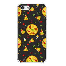 Чехол для iPhone 5/5S матовый с принтом Веганская пицца в Новосибирске, Силикон | Область печати: задняя сторона чехла, без боковых панелей | pizza | веганская пицца | вегетарианская пицца | пицца | пицца с овощами