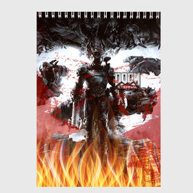 Скетчбук с принтом Doom Ethernal Ancient Gods в Новосибирске, 100% бумага
 | 48 листов, плотность листов — 100 г/м2, плотность картонной обложки — 250 г/м2. Листы скреплены сверху удобной пружинной спиралью | bfg | demons | devil | doom | doom slayer | fire | hell | hellfire | merch | part two | slayer | ад | бфг | вега | демоны | древние боги | дум | икона греха | какодемон | мерч | огонь | палач | рок | солдат рока | часть два 