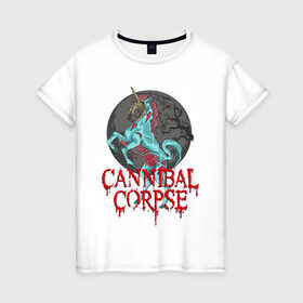 Женская футболка хлопок с принтом Cannibal Corpse | Труп Каннибала (Z) в Новосибирске, 100% хлопок | прямой крой, круглый вырез горловины, длина до линии бедер, слегка спущенное плечо | cannibal | cannibal corpse | corpse | death metal | deathgrind | алекс уэбстер | брутальный дэт метал | дэт метал | дэтграйнд | пол мазуркевич | роб барретт | труп каннибала