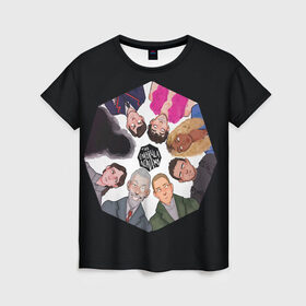 Женская футболка 3D с принтом Академия Зонта в Новосибирске, 100% полиэфир ( синтетическое хлопкоподобное полотно) | прямой крой, круглый вырез горловины, длина до линии бедер | umbrella academy | академия амбрелла | клаус харгривз | номер пять | роберт шиэн