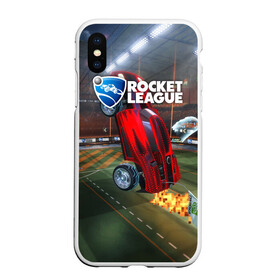 Чехол для iPhone XS Max матовый с принтом Rocket League в Новосибирске, Силикон | Область печати: задняя сторона чехла, без боковых панелей | cars | game | games | rocket league | гонка | гонки | машина | машины | рокет лига