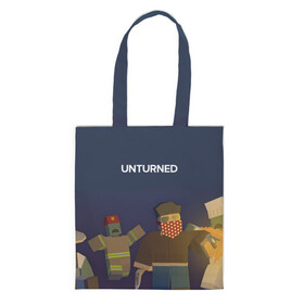 Шоппер 3D с принтом Unturned в Новосибирске, 100% полиэстер | Плотность: 200 г/м2; Размер: 34×35 см; Высота лямок: 30 см | survival | unturned | zombie | антюрнд | антюрнед | выживание | игра про зомби | стим