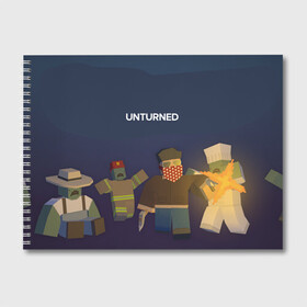Альбом для рисования с принтом Unturned в Новосибирске, 100% бумага
 | матовая бумага, плотность 200 мг. | survival | unturned | zombie | антюрнд | антюрнед | выживание | игра про зомби | стим
