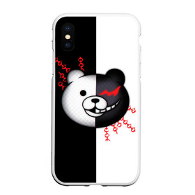 Чехол для iPhone XS Max матовый с принтом monokuma и епи в Новосибирске, Силикон | Область печати: задняя сторона чехла, без боковых панелей | anime | danganronpa | enoshima | junko | monokuma | аниме | джунко | игра | манга | медведь | монокума | робот медведь | эношима