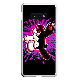 Чехол для Samsung S10E с принтом MONOKUMA  МОНОКУМА PAINT в Новосибирске, Силикон | Область печати: задняя сторона чехла, без боковых панелей | Тематика изображения на принте: anime | danganronpa | enoshima | junko | monokuma | аниме | джунко | игра | манга | медведь | монокума | робот медведь | эношима