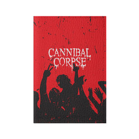 Обложка для паспорта матовая кожа с принтом Cannibal Corpse | Труп Каннибала (Z) в Новосибирске, натуральная матовая кожа | размер 19,3 х 13,7 см; прозрачные пластиковые крепления | cannibal | cannibal corpse | corpse | death metal | deathgrind | алекс уэбстер | брутальный дэт метал | дэт метал | дэтграйнд | пол мазуркевич | роб барретт | труп каннибала