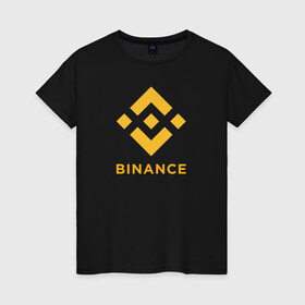 Женская футболка хлопок с принтом BINANCE | БИНАНС БИРЖА в Новосибирске, 100% хлопок | прямой крой, круглый вырез горловины, длина до линии бедер, слегка спущенное плечо | bitcoin | blockchain | btc | cardano | crypto | ethereum | polkadot | tether | xrp | бинанс | биткоин | блокчейн | валюта | деньги | криптовалюта | майнер | майнинг | цифровая валюта | цифровое золото | эфир