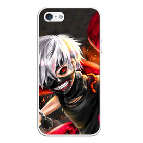 Чехол для iPhone 5/5S матовый с принтом Kaneki Ghoul в Новосибирске, Силикон | Область печати: задняя сторона чехла, без боковых панелей | anime | kaneki ken | manga | tokyo ghoul | аниме | джузо сузуя. | канеки кен | манга | манга гуля | перерождение | токийский гуль | токийском гуле