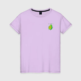Женская футболка хлопок с принтом Авокадо в Новосибирске, 100% хлопок | прямой крой, круглый вырез горловины, длина до линии бедер, слегка спущенное плечо | avokado | авокадо | живое авокадо | люблю тебя | любовь
