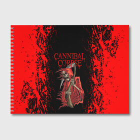 Альбом для рисования с принтом Cannibal Corpse | Труп Каннибала (Z) в Новосибирске, 100% бумага
 | матовая бумага, плотность 200 мг. | cannibal | cannibal corpse | corpse | death metal | deathgrind | алекс уэбстер | брутальный дэт метал | дэт метал | дэтграйнд | пол мазуркевич | роб барретт | труп каннибала