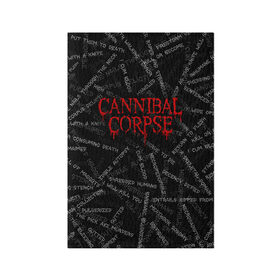 Обложка для паспорта матовая кожа с принтом Cannibal Corpse | Songs (Z) в Новосибирске, натуральная матовая кожа | размер 19,3 х 13,7 см; прозрачные пластиковые крепления | cannibal | cannibal corpse | corpse | death metal | deathgrind | алекс уэбстер | брутальный дэт метал | дэт метал | дэтграйнд | пол мазуркевич | роб барретт | труп каннибала