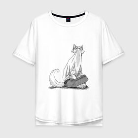 Мужская футболка хлопок Oversize с принтом Выдающиеся звери Легоси в Новосибирске, 100% хлопок | свободный крой, круглый ворот, “спинка” длиннее передней части | аниме | волк | выдающиеся | заяц | звери | кролик | легоси | луис | олень | сезон | хару