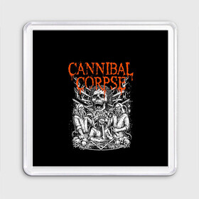 Магнит 55*55 с принтом Cannibal Corpse в Новосибирске, Пластик | Размер: 65*65 мм; Размер печати: 55*55 мм | at | back | birth | bleeding | bloodthirst | butchered | cannibal | corpse | eaten | evisceration | gallery | kill | kreaton | life | mutilated | obsessed | of | slayer | sodom | spawn | suicide | the | to | tomb | unimagined | vile | v