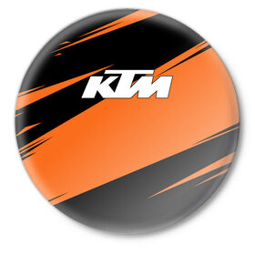 Значок с принтом KTM | КТМ в Новосибирске,  металл | круглая форма, металлическая застежка в виде булавки | enduro | ktm | moto | moto sport | motocycle | orange | sportmotorcycle | ктм | мото | мото спорт | мотоспорт | оранжевый | спорт мото