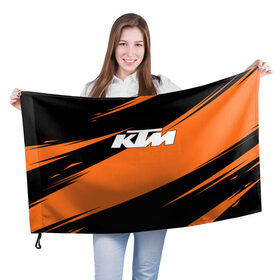 Флаг 3D с принтом KTM | КТМ в Новосибирске, 100% полиэстер | плотность ткани — 95 г/м2, размер — 67 х 109 см. Принт наносится с одной стороны | enduro | ktm | moto | moto sport | motocycle | orange | sportmotorcycle | ктм | мото | мото спорт | мотоспорт | оранжевый | спорт мото