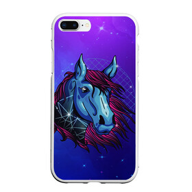 Чехол для iPhone 7Plus/8 Plus матовый с принтом Retrowave Neon Horse в Новосибирске, Силикон | Область печати: задняя сторона чехла, без боковых панелей | 1980 | 80s | geometry | horses | pony | retrowave | retrowave принт | space | vaporwave | волшебная лошадь | восьмидесятые | геометрия | космос | лошадка | нео | неоновая лошадь | неоновые огни | неоновый конь | пони | ретровейв