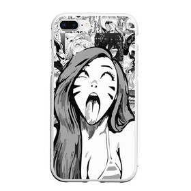 Чехол для iPhone 7Plus/8 Plus матовый с принтом Belle Delphine Ahegao в Новосибирске, Силикон | Область печати: задняя сторона чехла, без боковых панелей | Тематика изображения на принте: ahegao | anime | belle delphine | аниме | ахегао | ахэгао | бель дельфин | девушка | лицо | сенпай | язык