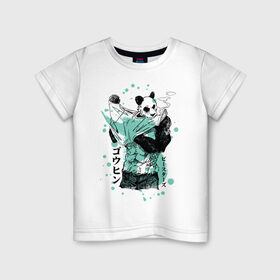 Детская футболка хлопок с принтом BEASTARS Гохин в Новосибирске, 100% хлопок | круглый вырез горловины, полуприлегающий силуэт, длина до линии бедер | Тематика изображения на принте: anime | beastars | gouhin | manga | аниме | выдающиеся звери | гохин | манга | панда