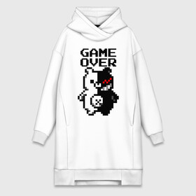 Платье-худи хлопок с принтом MONOKUMA GAME OVER в Новосибирске,  |  | anime | danganronpa | enoshima | game over | junko | monokuma | аниме | джунко | игра | манга | медведь | монокума | робот медведь | эношима