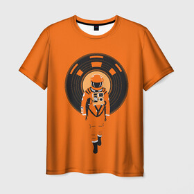 Мужская футболка 3D с принтом Космонавт в Новосибирске, 100% полиэфир | прямой крой, круглый вырез горловины, длина до линии бедер | cosmonaut | cosmos | moon | planet | saturn | space | spacesuit | космонавт | космос | луна | планета | сатурн | скафандр