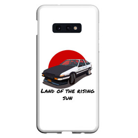 Чехол для Samsung S10E с принтом Land of the rising sun в Новосибирске, Силикон | Область печати: задняя сторона чехла, без боковых панелей | ae86 | drift | hachiroku | initial d | trueno | инициал ди | хачироку