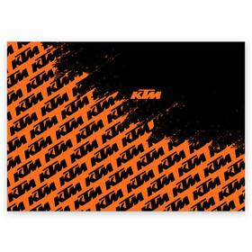 Поздравительная открытка с принтом KTM | КТМ в Новосибирске, 100% бумага | плотность бумаги 280 г/м2, матовая, на обратной стороне линовка и место для марки
 | enduro | ktm | moto | moto sport | motocycle | orange | sportmotorcycle | ктм | мото | мото спорт | мотоспорт | оранжевый | спорт мото