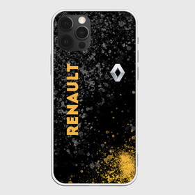 Чехол для iPhone 12 Pro Max с принтом Renault Брызги в Новосибирске, Силикон |  | line | renault | reno | yellow | брызги | дорога | желтая | лайв | лайн | лайф | линия | пассион | полоса | разметка | рено | фор