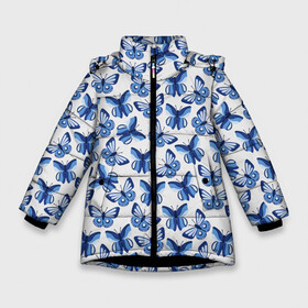 Зимняя куртка для девочек 3D с принтом Бабочки Butterflies в Новосибирске, ткань верха — 100% полиэстер; подклад — 100% полиэстер, утеплитель — 100% полиэстер. | длина ниже бедра, удлиненная спинка, воротник стойка и отстегивающийся капюшон. Есть боковые карманы с листочкой на кнопках, утяжки по низу изделия и внутренний карман на молнии. 

Предусмотрены светоотражающий принт на спинке, радужный светоотражающий элемент на пуллере молнии и на резинке для утяжки. | aphid | butterflies | butterfly | caterpillar | crested moth | hawkmoth | insect | moth | swallowtail | winged flower | бабочка | бабочки | бражник | гусеница | крылатый цветок | махаон | моль | мотылёк | насекомое | тля | хохлатка