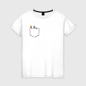 Женская футболка хлопок с принтом Дарк соулс карман в Новосибирске, 100% хлопок | прямой крой, круглый вырез горловины, длина до линии бедер, слегка спущенное плечо | dark souls | lfhr cjekc | вфкл ыщгды | дарк соулс | черная душа