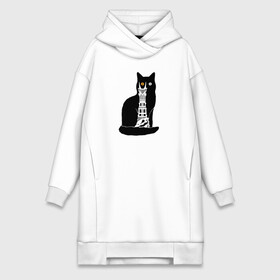 Платье-худи хлопок с принтом КотоМордор в Новосибирске,  |  | cat | башня | властелин колец | киса | кот | котенок | котэ | кошка | мордор | фильм | черный