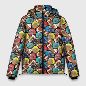 Мужская зимняя куртка 3D с принтом Американский Футбол в Новосибирске, верх — 100% полиэстер; подкладка — 100% полиэстер; утеплитель — 100% полиэстер | длина ниже бедра, свободный силуэт Оверсайз. Есть воротник-стойка, отстегивающийся капюшон и ветрозащитная планка. 

Боковые карманы с листочкой на кнопках и внутренний карман на молнии. | american football | nfl | rugby | rugby 7 | американский футбол | бутсы | ворота | гол | защитник | игра | клуб | лига | мяч | нфл | пенальти | регби | регби 7 | регбилиг | соревнования | спорт | стадион | форвард