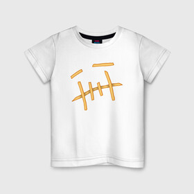 Детская футболка хлопок с принтом Travis scott лого из картошки в Новосибирске, 100% хлопок | круглый вырез горловины, полуприлегающий силуэт, длина до линии бедер | fashion | fire | game | hip hop | rap | street style | top | игра | мода | огонь | подарок | рэп | топ | уличный стиль | хип хоп