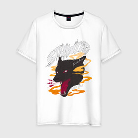 Мужская футболка хлопок с принтом Пасть волка в Новосибирске, 100% хлопок | прямой крой, круглый вырез горловины, длина до линии бедер, слегка спущенное плечо. | волк | зверь | пасть | пес | собака | хищник