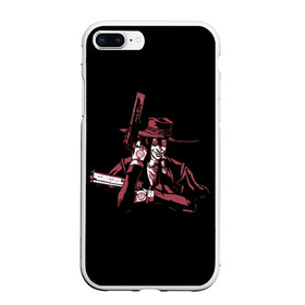 Чехол для iPhone 7Plus/8 Plus матовый с принтом Hellsing в Новосибирске, Силикон | Область печати: задняя сторона чехла, без боковых панелей | alucard | alukard | anime | blood | dracula | hellsing | integra | japan | manga | seras | tepes | vampire | victoria | vlad | алукард | аниме | вампир | виктория | влад | граф | дракула | интегра | клыки | кровь | манга | монстр | серас | хел