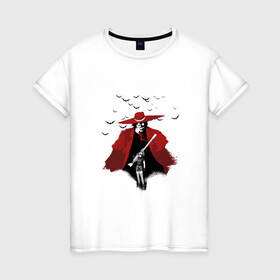 Женская футболка хлопок с принтом Hellsing bats в Новосибирске, 100% хлопок | прямой крой, круглый вырез горловины, длина до линии бедер, слегка спущенное плечо | вампир | винтовка | девушка | летучие мыши